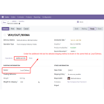Under the Additional Info tab, the Carrier field shows Local Delivery as the selected shipping method.
