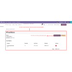 This screen displays saved cart product details with action buttons to manage the cart.