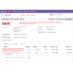 After successful payment completion, the corresponding sales order is automatically created in Odoo.