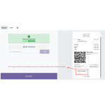 After saving the signature and completing the payment, the cashier’s signature will be displayed on the receipt.