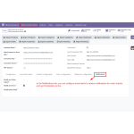 The Notifications tab allows you to configure email alerts for order imports and synchronization errors.