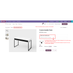 A custom price field lets customers enter their own price above the minimum before adding to cart.