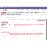 Configure retention days and enable log cleanup cron to automatically remove old logs and keep the system optimized.