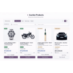 Easily explore auctions using filters and search, with clear status and quick actions.