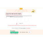 Enter the verification code received via email to continue the payment process.