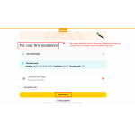 Review the card details and click on “Pay” to complete the first installment payment.