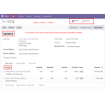 In the Sales Order, we can see that the order has been successfully created.