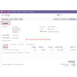 A new order can be created from the Sales module.