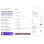 This layout uses collapsible sections for a cleaner and faster checkout experience.