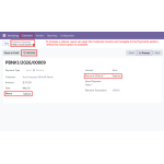 Users can open the Customer Invoice and navigate to the Payments section to process refunds directly from Odoo.
