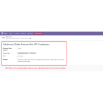 After filling in all required details, save the rule to activate the minimum order amount restriction.