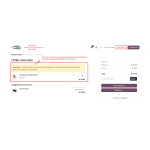 If the cart amount does not meet the defined backend conditions, a warning message is displayed to the customer.