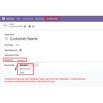 Apply Text Validation rules such as Email, Alphabet, or Alphanumeric to ensure accurate customer input.