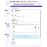 Define SLA workflows with response targets, automated states, and priority-based escalations.