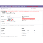 Configure delivery method by setting name, company, product, and selecting MyDSV as provider for shipping integration in Odoo.