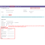 Selecting MyDSV as provider enables a configuration tab to enter API credentials and connect the shipping account with Odoo.