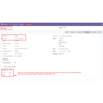 Users can open Monetico Details to view complete transaction and payment information within Odoo.
