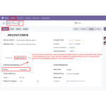 Review the carrier service in the Sales Order and validate the Delivery Order to generate shipment and tracking details.