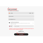 Customers can enter their card and billing details and click Pay to complete the transaction securely.