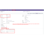 Open the Network Details from the transaction record to view complete payment information in Odoo.