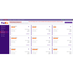 Open the Packages menu to view all available FedEx package types supported for shipment creation.