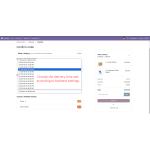 Select a delivery time slot based on the settings configured in the backend.