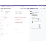 The Delivery Information section in the backend contains delivery details under the "Other Info" tab.