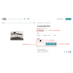 Highlight the product price, attributes, quantity selector, and add to cart button for quick order placement