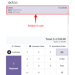 The selected POS shows are now added to the cart.