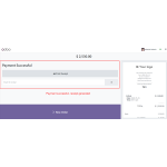 A ticket has been generated after the payment has been completed.