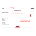 Students can submit their application after account creation.
