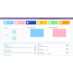 View the dashboard for an overview of academic, enrollment, and fee activities.